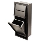 Zabudowana ukryta szafka z koszem na śmieci HEKATE – stal nierdzewna 304