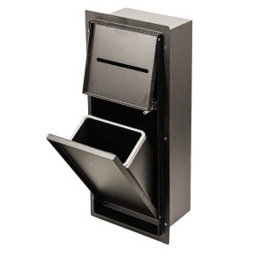 Zabudowana ukryta szafka z koszem na śmieci HEKATE – stal nierdzewna 304