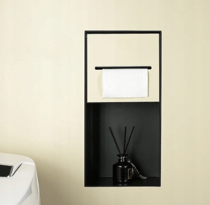 SZAFKA ŁAZIENKOWA PÓŁKA DO ZABUDOWY WNĘKA na papier licowana z ściana - obrazek 3